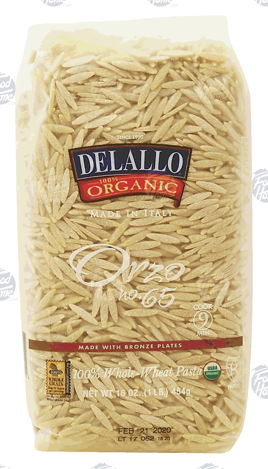 Delallo organic orzo no.65 wheat pasta Full-Size Picture